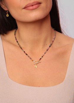 Necklace made of natural spinel stones