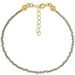 Gold-plated silver bracelet with beige cubic zirconia 2 mm