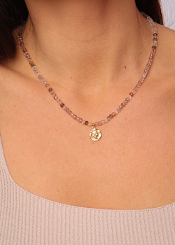 Necklace made of natural spinel stones