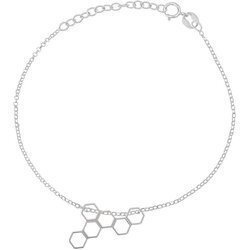 Silver honeycomb celebrity bracelet