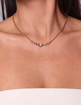 Necklace made of natural spinel stones