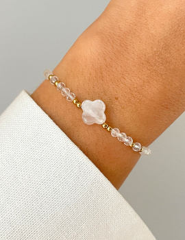 Bracelet Natural Stones Rose Quartz and Rhodochrosite