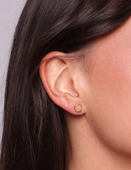 3 cm gold-plated, faceted hoop earrings