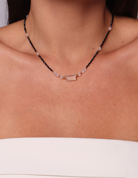 Necklace made of natural spinel stones