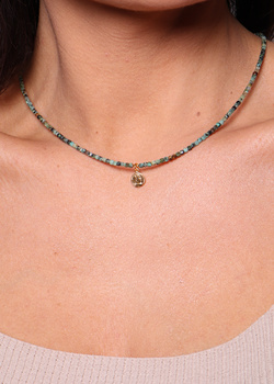 Necklace made of natural spinel stones