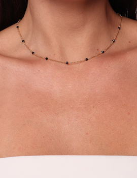 Necklace made of natural stones dendritic agate gold-plated toggle with a pendant