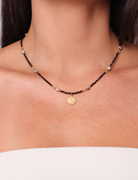 Necklace made of natural spinel stones