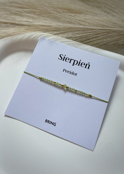 Birthstone Bracelet for August Gold-Plated Silver