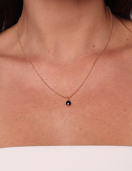 Necklace made of natural stones dendritic agate gold-plated toggle with a pendant