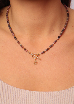 Necklace made of natural spinel stones