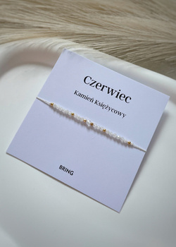 Birthstone Bracelet for June Gold-Plated Silver