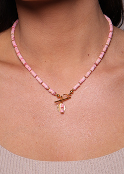 Necklace made of natural spinel stones