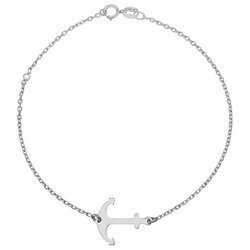 Silver anchor celebrity bracelet