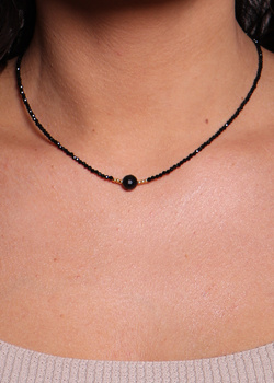 Necklace made of natural spinel stones