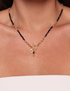 Necklace made of natural spinel stones