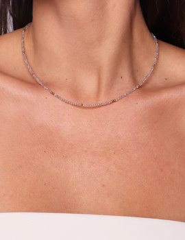 Necklace made of natural spinel stones