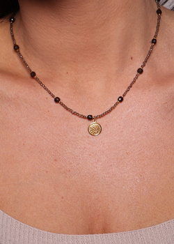 Necklace made of natural spinel stones