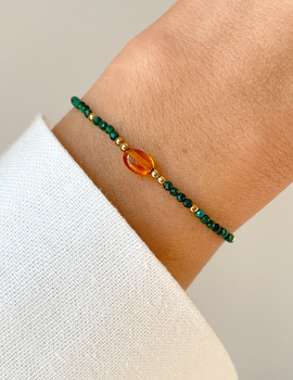 Bracelet Natural Stones Rose Quartz and Rhodochrosite