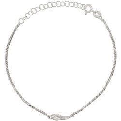Snake chain sterling silver star toggle bracelet with clear cubic zirconia