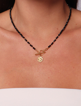 Necklace made of natural spinel stones