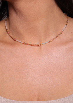 Necklace made of natural spinel stones