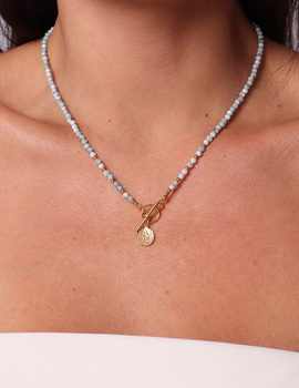 Necklace made of natural spinel stones