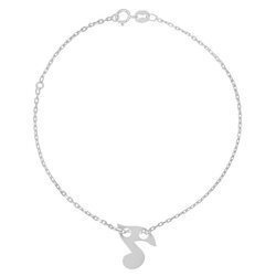 Silver note celebrity bracelet