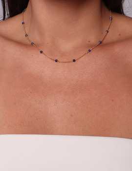 Necklace made of natural stones dendritic agate gold-plated toggle with a pendant