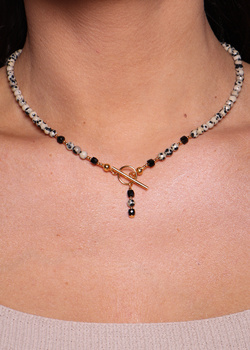 Necklace made of natural spinel stones