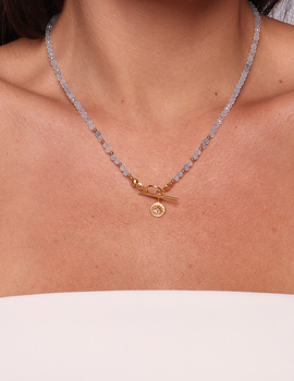 Necklace made of natural spinel stones