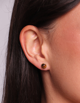 3 cm gold-plated, faceted hoop earrings