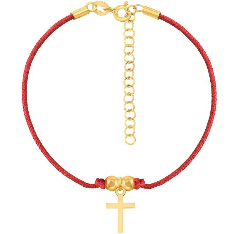 Red string bracelet hot sale with cross