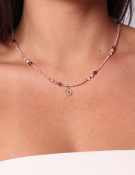 Necklace made of natural spinel stones