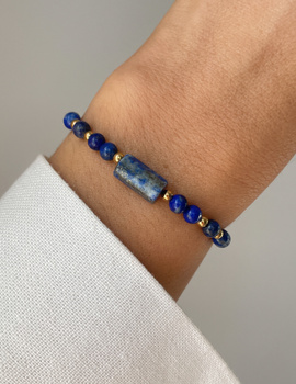 Bransoletka na nici z  lapis lazuli - mądrość, komunikacja