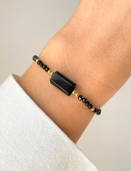 Bransoletka na nici z czarnym turmalinem - ochrona