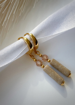 3 cm gold-plated, faceted hoop earrings