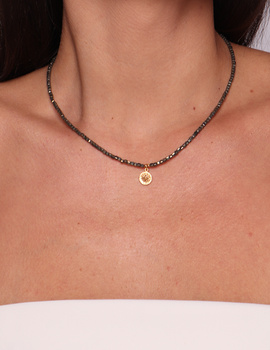 Necklace made of natural spinel stones