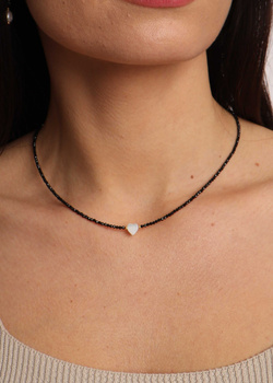 Necklace made of natural stones dendritic agate gold-plated toggle with a pendant