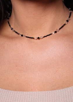 Necklace made of natural spinel stones