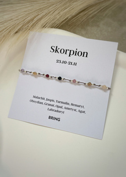 Bracelet Scorpio zodiac silver balls