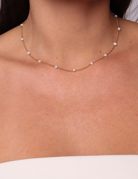 Necklace made of natural stones dendritic agate gold-plated toggle with a pendant