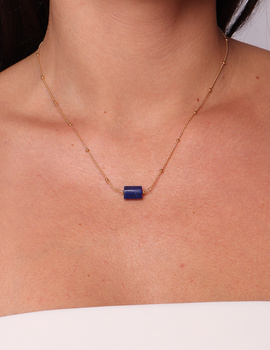 Łańcuszek pozłacany  lapis lazuli