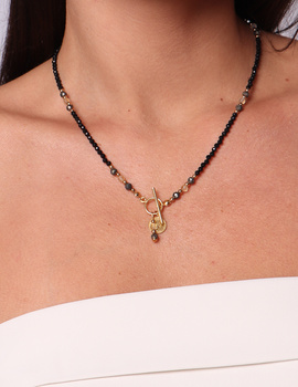 Necklace made of natural spinel stones