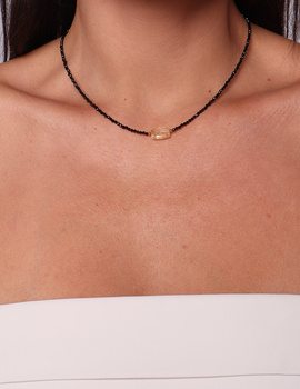 Necklace made of natural spinel stones