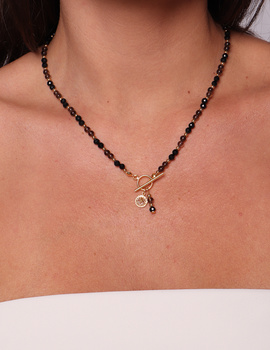 Necklace made of natural spinel stones