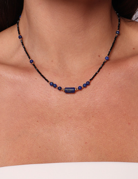 Necklace made of natural spinel stones