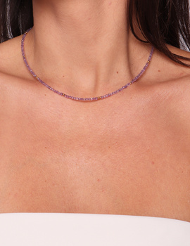 Necklace made of natural spinel stones