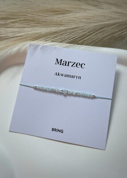 Birthstone Bracelet for March Silver