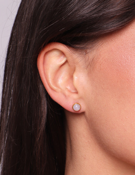 3 cm gold-plated, faceted hoop earrings