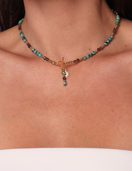 Necklace made of natural spinel stones